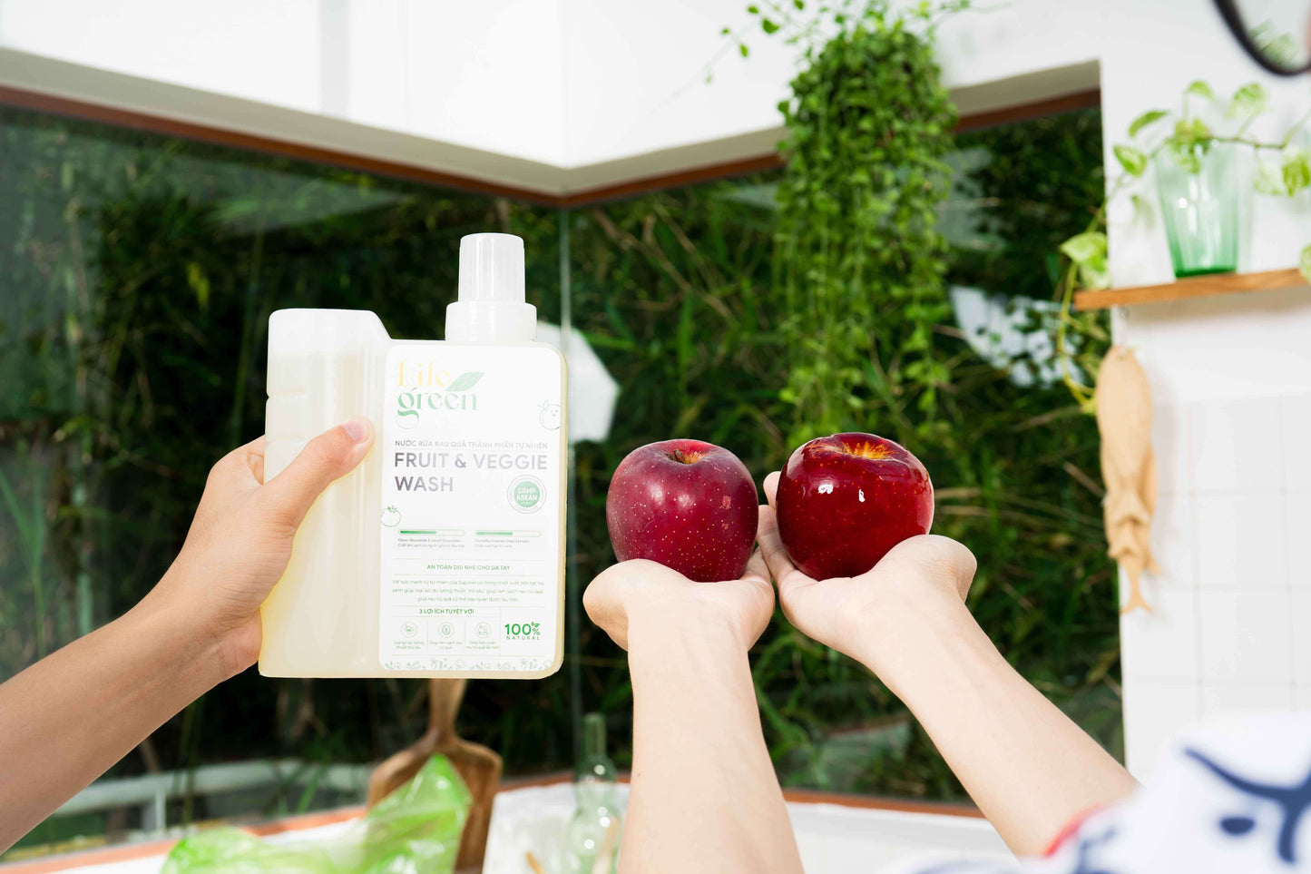 Nước Rửa Rau Củ Quả Sinh Học An Toàn Life Green 3 Lít