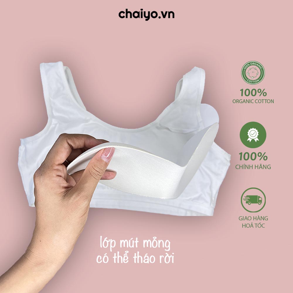 Áo Lót Áo Lá Tuổi Dậy Thì 8-16 tuổi Organic Cotton Cao Cấp SPBRT01-Aircool-chaiyo.vn