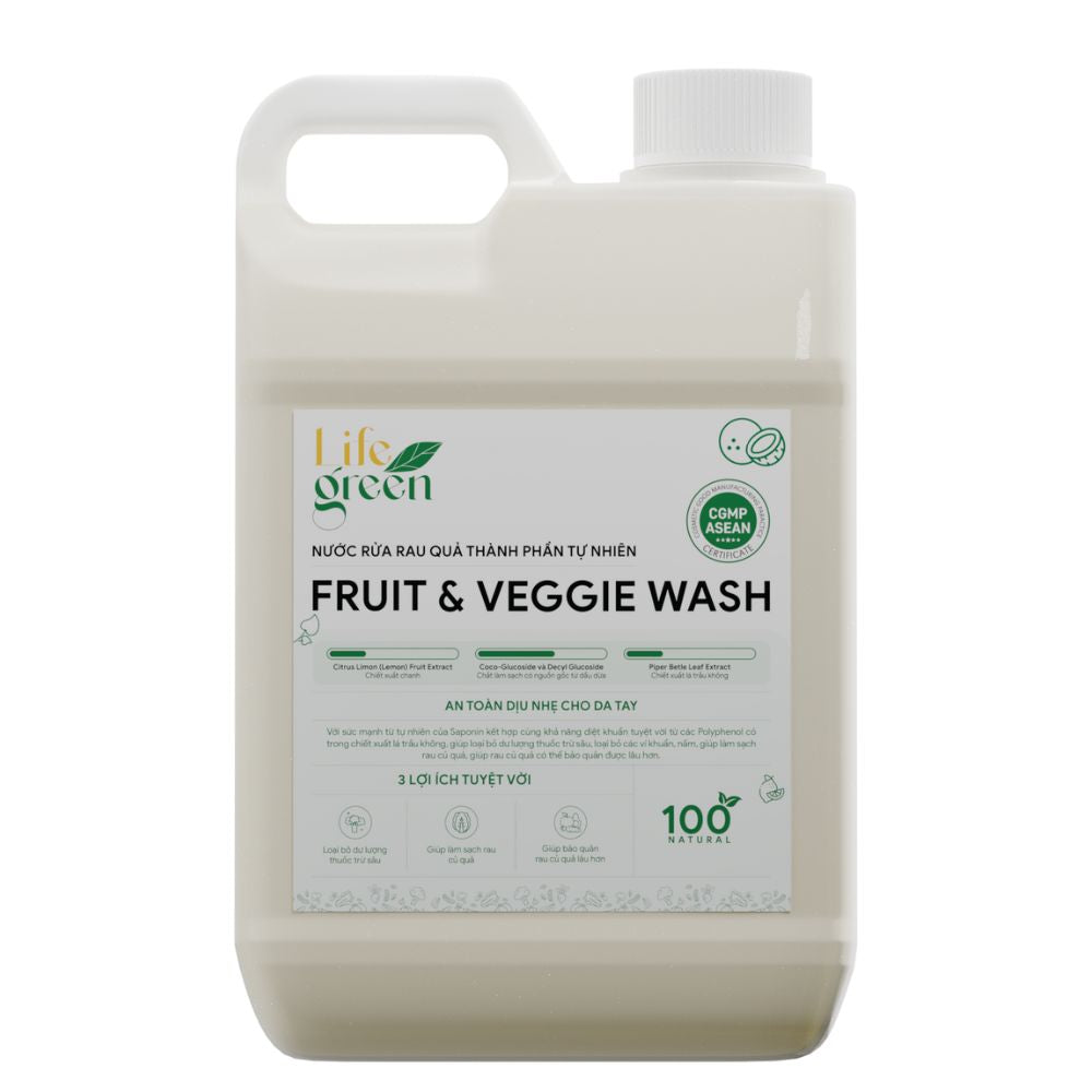 Nước Rửa Rau Củ Quả Life Green 2 Lít