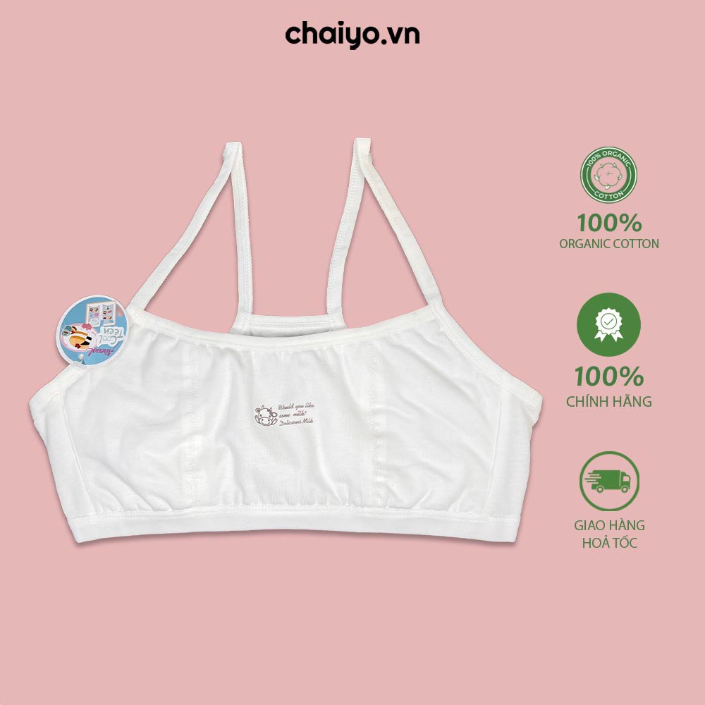 Áo lót áo lá dậy thì cho bé 8-15 tuổi Organic cotton co giãn 4 chiều SPBRT03-Aircool-chaiyo.vn