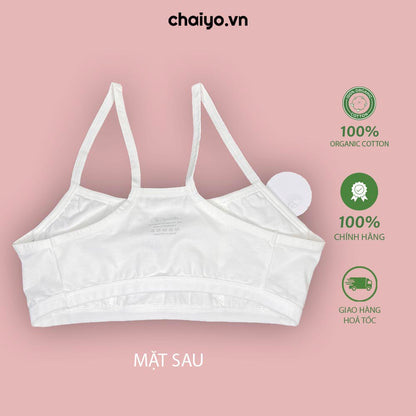 Áo lót áo lá dậy thì cho bé 8-15 tuổi Organic cotton co giãn 4 chiều SPBRT03-Aircool-chaiyo.vn