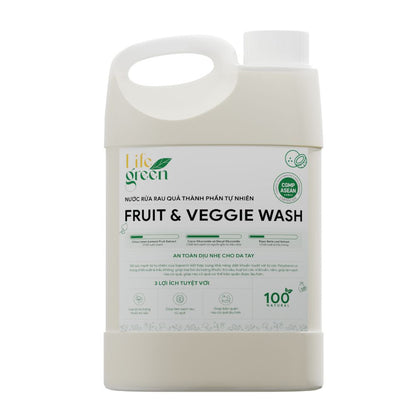 Nước Rửa Rau Củ Quả Sinh Học An Toàn Life Green 3 Lít