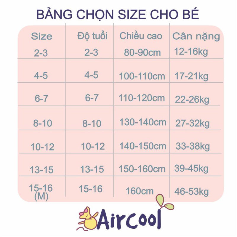 Quần lót cho bé 2-16 tuổi Cotton QCBG04-Aircool-chaiyo.vn