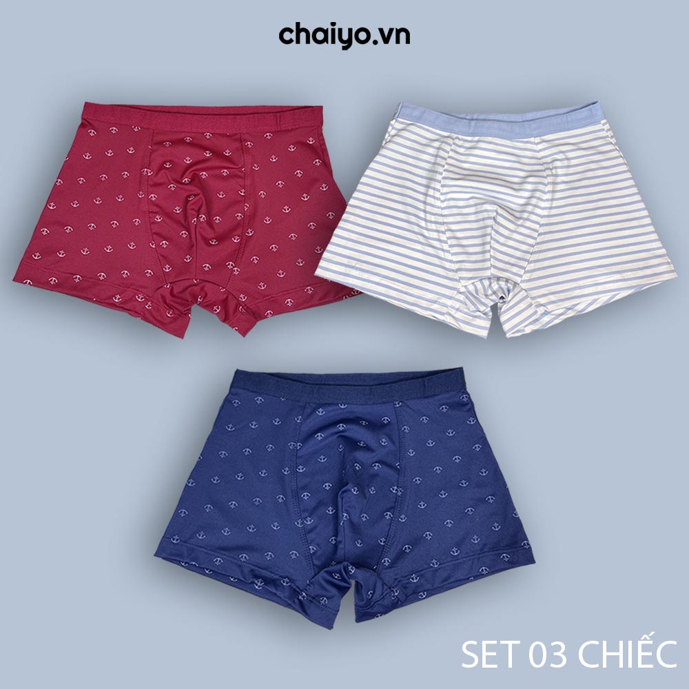 Quần lót đùi cho bé trai cotton thể thao cao cấp co giãn 4 chiều Combo 3 cái