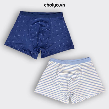 Quần lót boxer cho bé trai cotton thể thao cao cấp 4-16 tuổi set 2 cái