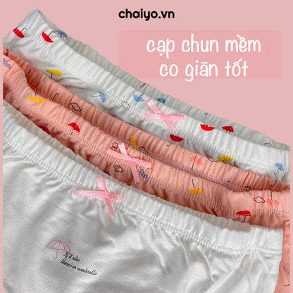 Quần lót dạng đùi cho bé gái 2-12 tuổi Bamboo Cotton Set Combo 3 Cái-Aircool-chaiyo.vn