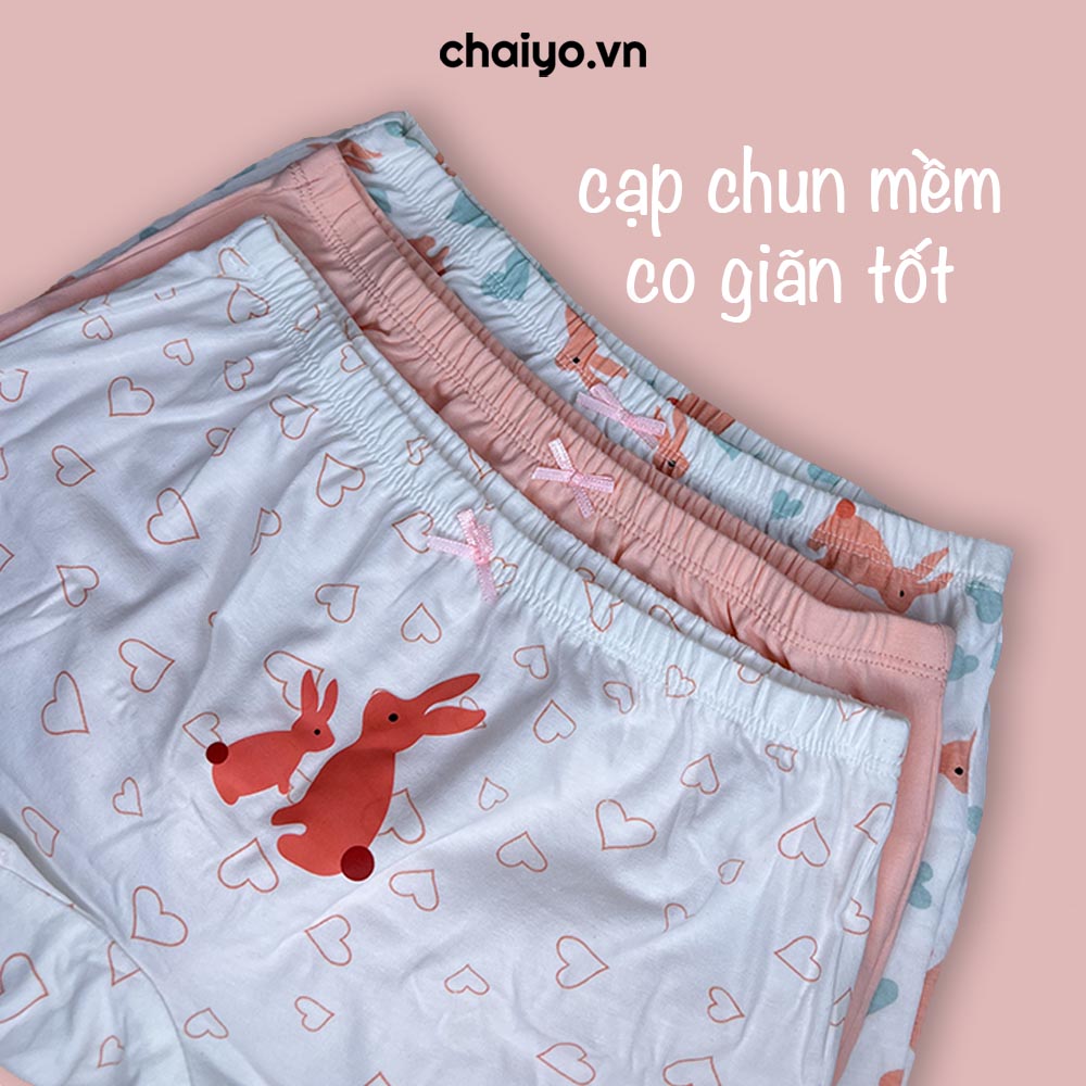 Quần lót cho bé gái dạng đùi họa tiết Thỏ Combo 3-Aircool-chaiyo.vn