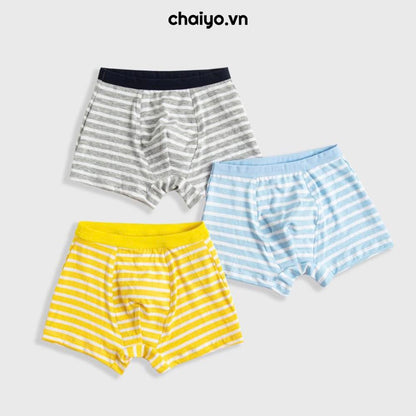 Quần lót boxer thể thao cho bé trai cotton cao cấp co giãn 4 chiều combo 3 cái