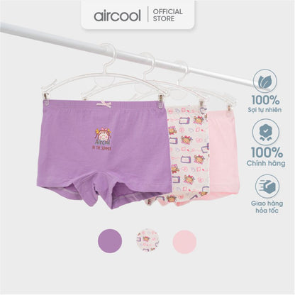 Quần lót đùi cho bé gái Combo 3 cái chất liệu Cotton cao cấp-Aircool-chaiyo.vn